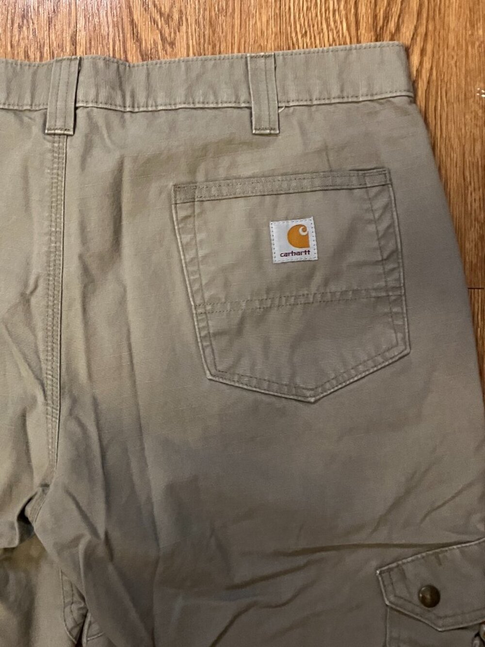 Carhartt Cargo Pants 38x30 Double Knee B342 Desert Tan Cotton Ripstop Workwear - Picture 7 of 9